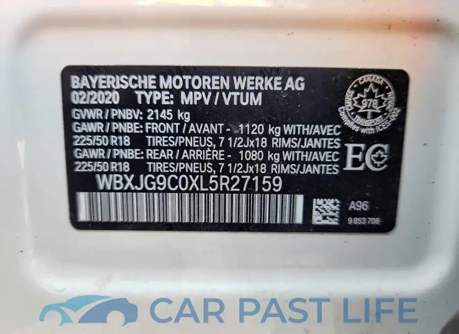 WBXJG9C0XL5R27159# 13