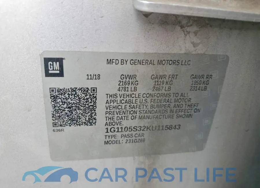 1G1105S32KU115843# 13