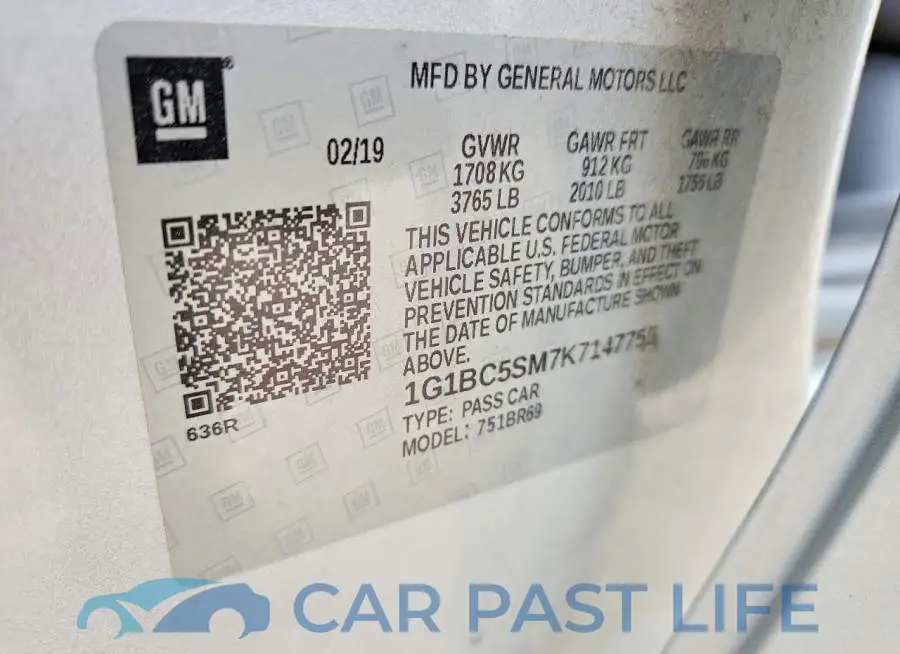 1G1BC5SM7K7147755# 12