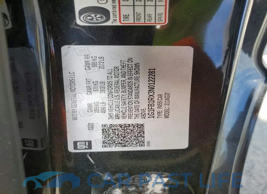 1G1FB1RX3N0122281# 12