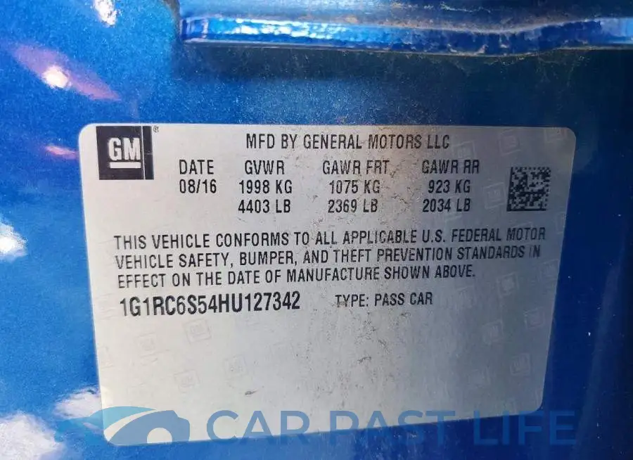 1G1RC6S54HU127342# 12