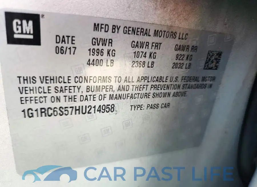 1G1RC6S57HU214958# 12