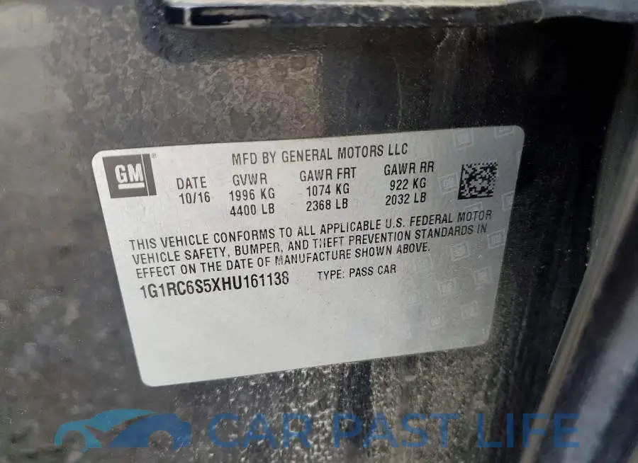 1G1RC6S5XHU161138# 12