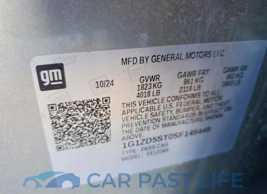 1G1ZD5ST0SF145449# 12