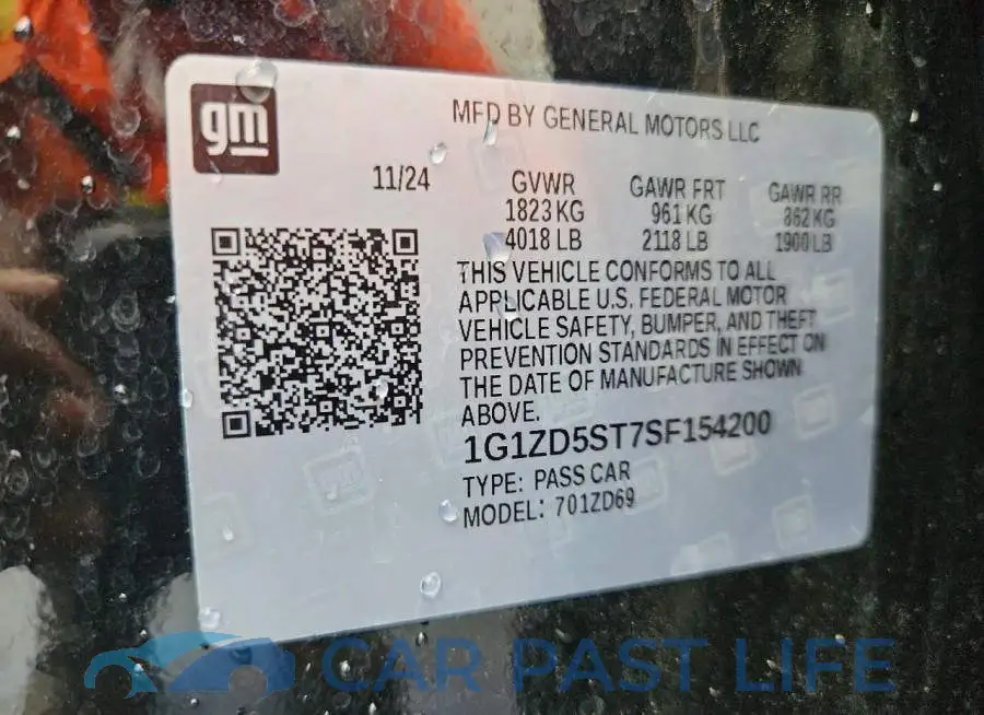 1G1ZD5ST7SF154200# 12