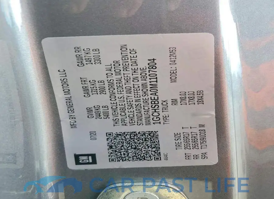 1GCHSBEA0M1107804# 12