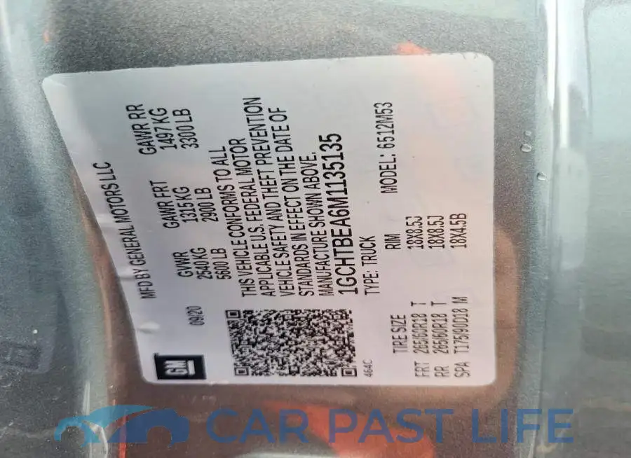 1GCHTBEA6M1135135# 13