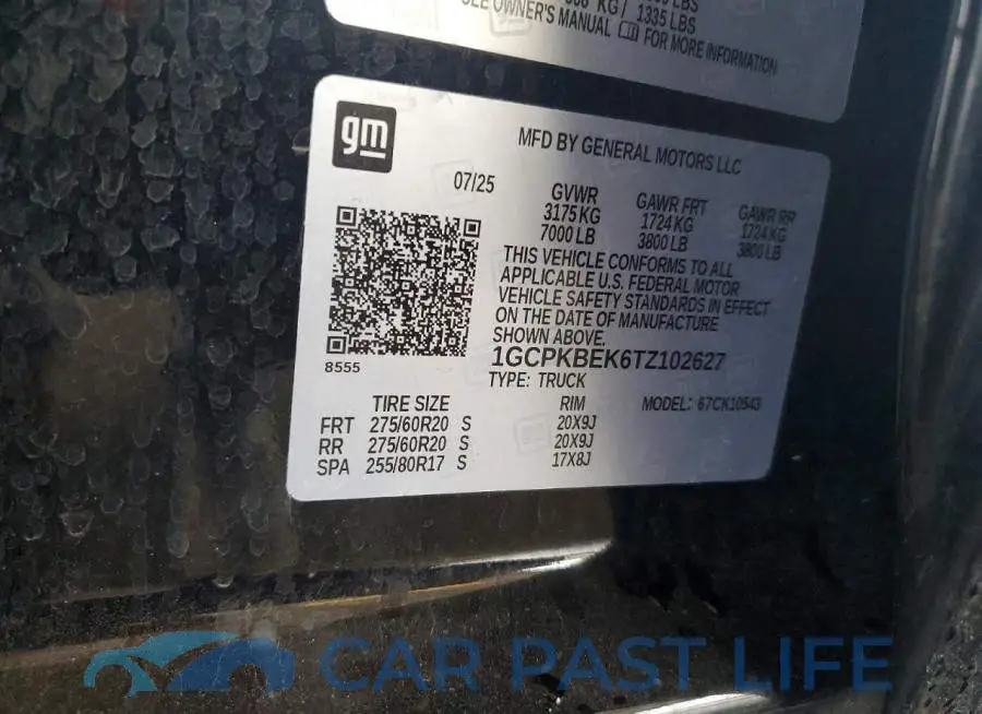 1GCPKBEK6TZ102627# 12