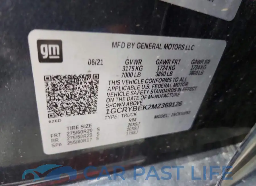 1GCRYBEK2MZ369126# 12