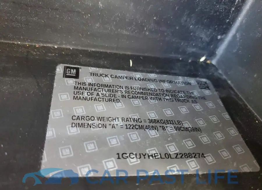1GCUYHEL0LZ288274# 12