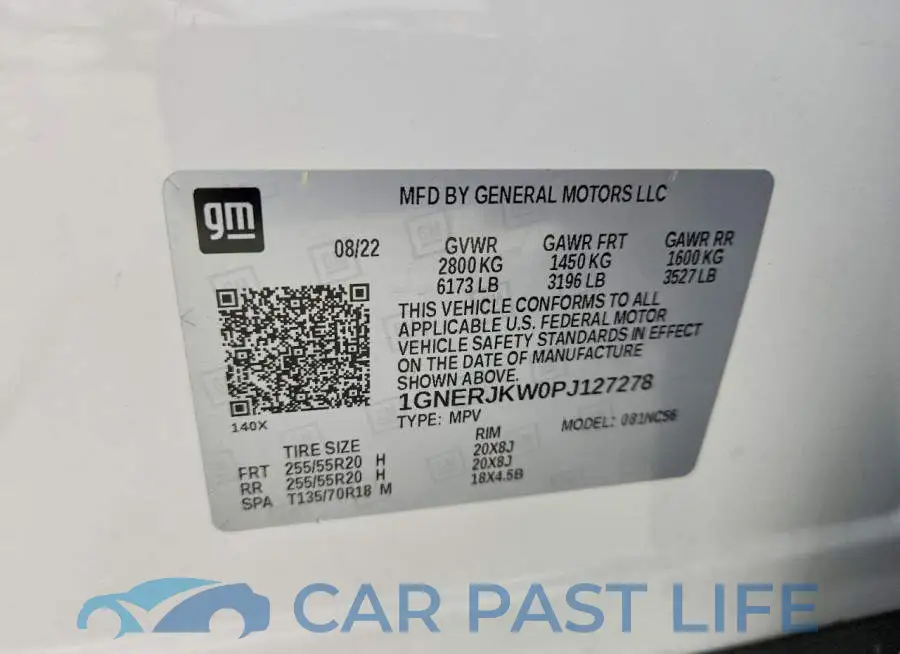 1GNERJKW0PJ127278# 13