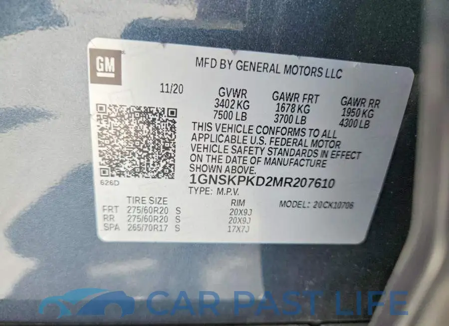 1GNSKPKD2MR207610# 14