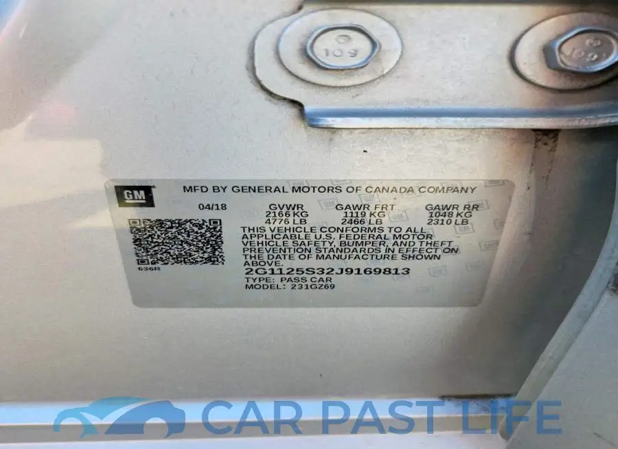 2G1125S32J9169813# 12