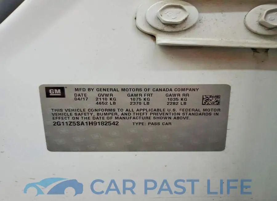 2G11Z5SA1H9182542# 13
