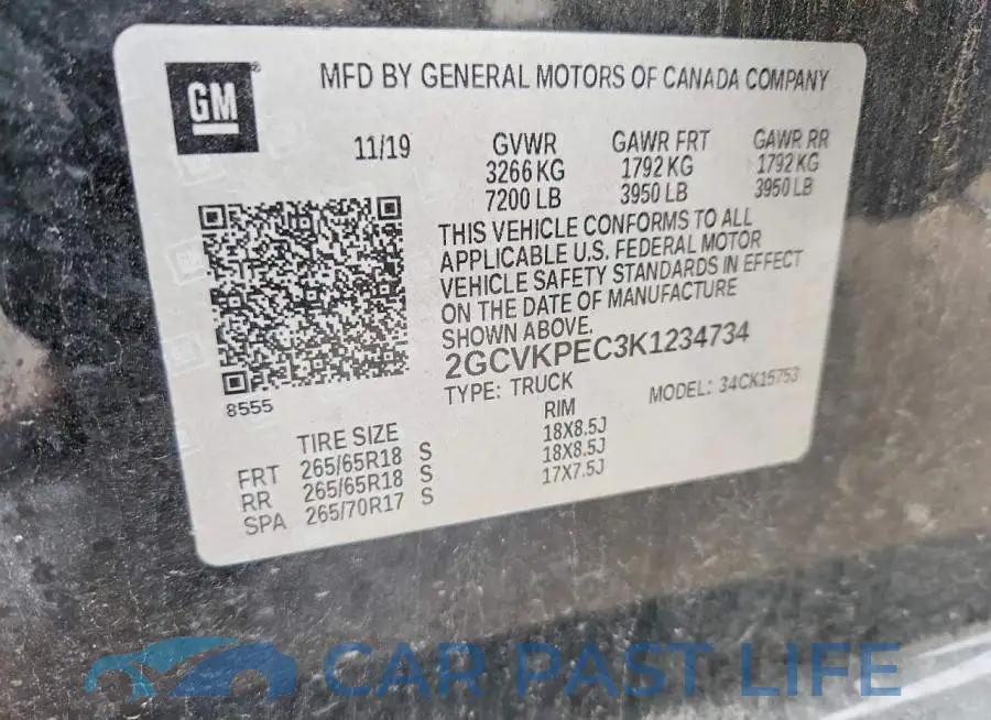 2GCVKPEC3K1234734# 13