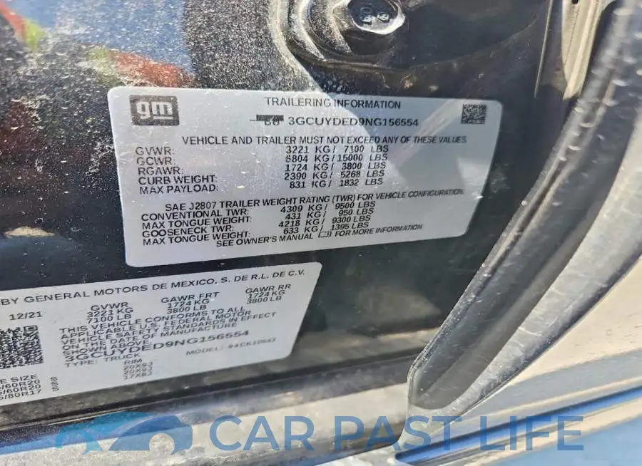 3GCUYDED9NG156554# 12