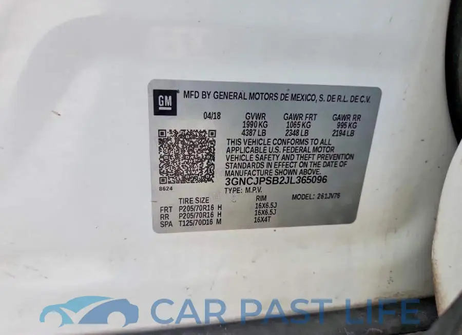 3GNCJPSB2JL365096# 12