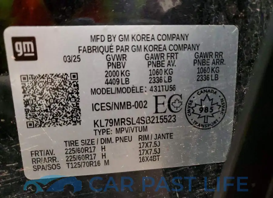 KL79MRSL4SB215523# 13