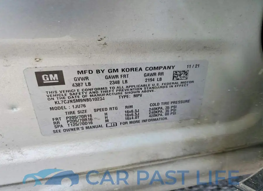 KL7CJNSM9NB510234# 12
