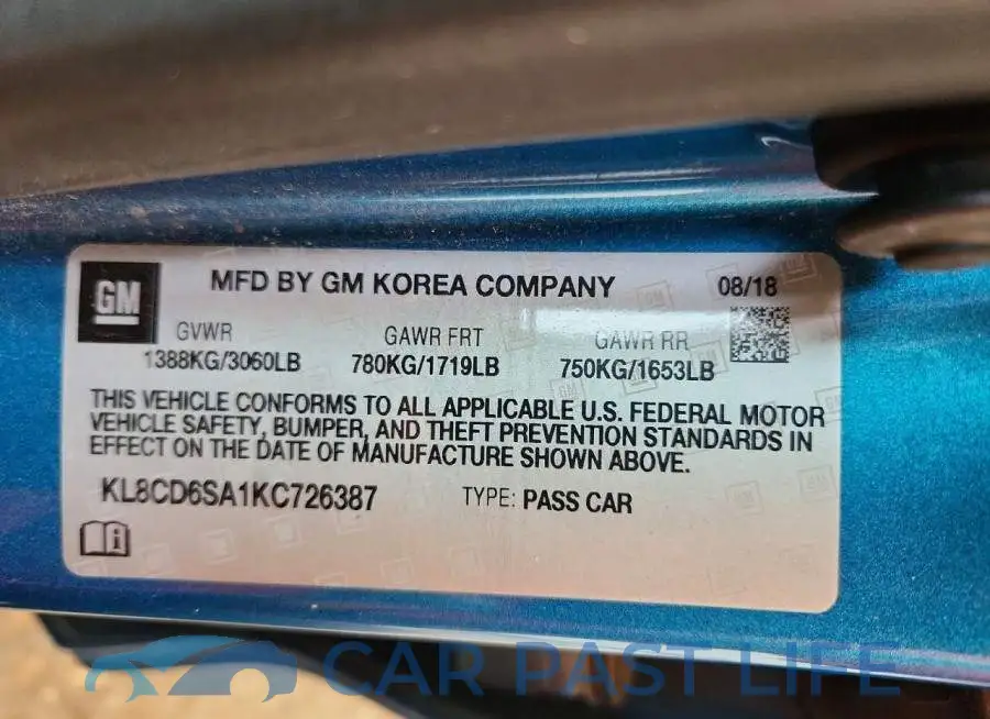 KL8CD6SA1KC726387# 12