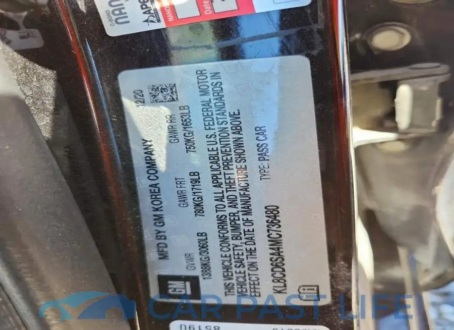 KL8CD6SA4MC736480# 12