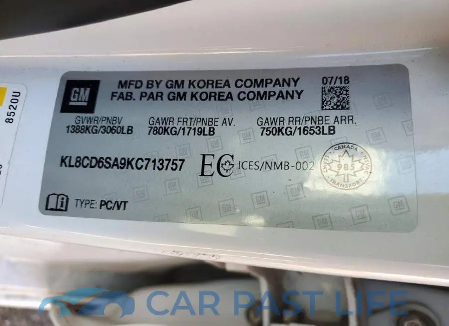 KL8CD6SA9KC713757# 12