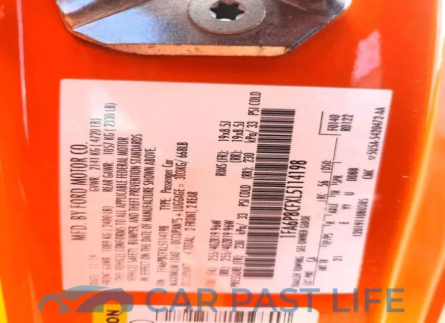 1FA6P8CFXL5114198# 12