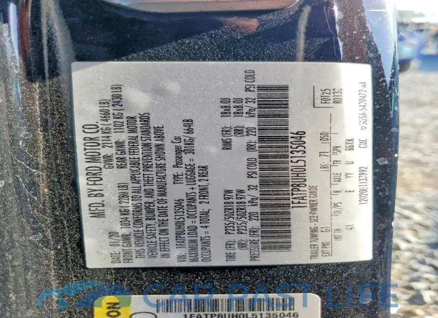 1FATP8UH0L5135046# 12