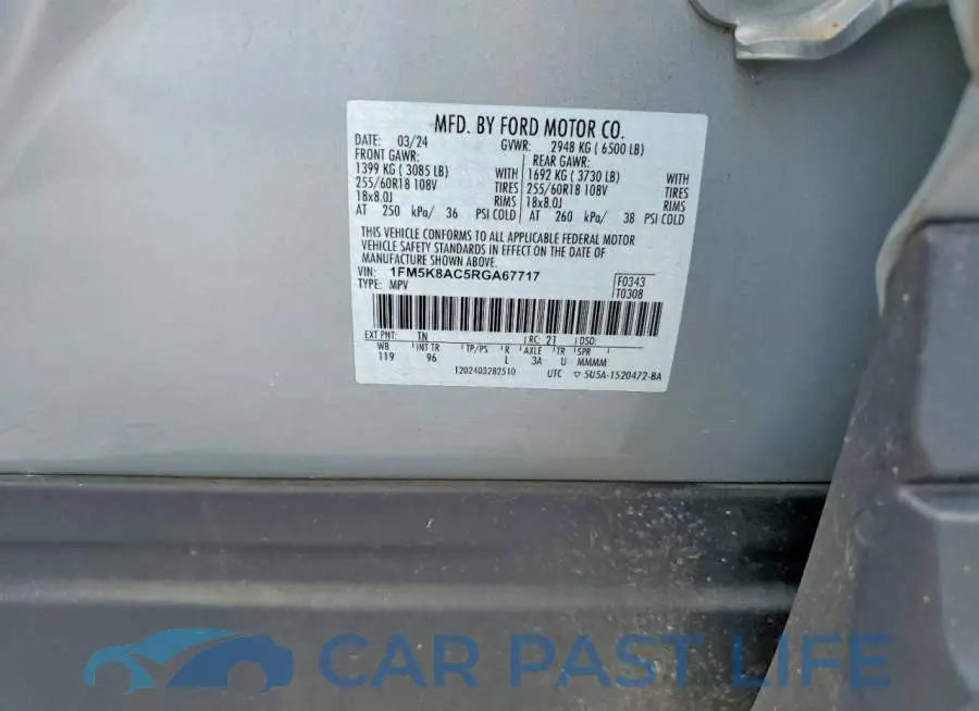 1FM5K8AC5RGA67717# 13