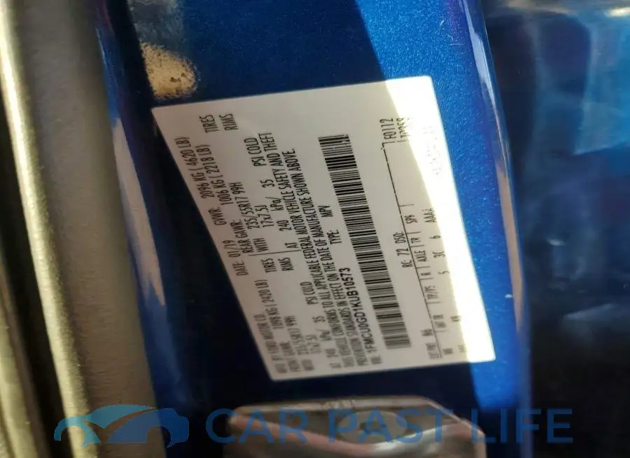 1FMCU0GD1KUB10573# 12