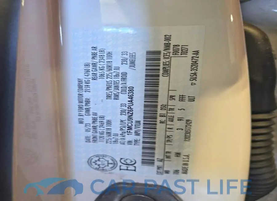 1FMCU9NZ6PUA46380# 13