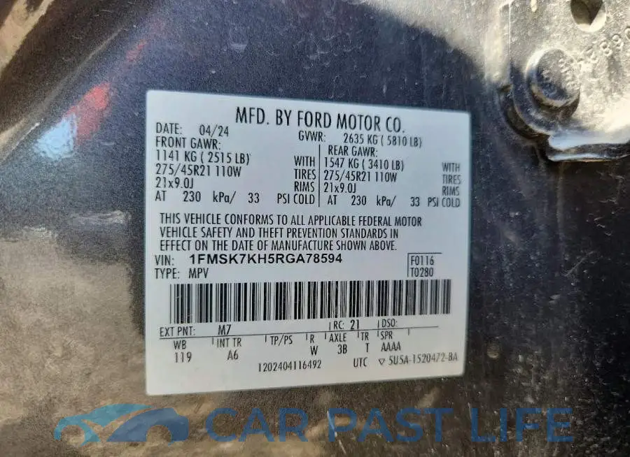 1FMSK7KH5RGA78594# 14