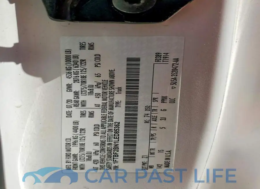 1FTBF2BN1LED85362# 12