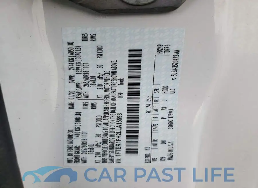 1FTER1FH2LLA15598# 12