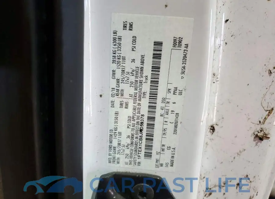 1FTEX1CB8JKD59378# 12