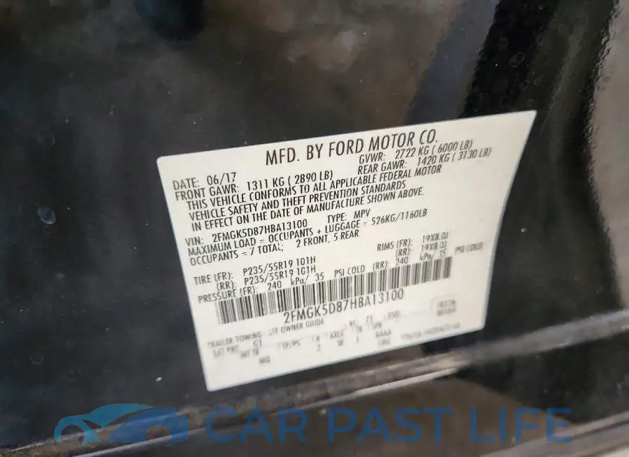2FMGK5D87HBA13100# 13
