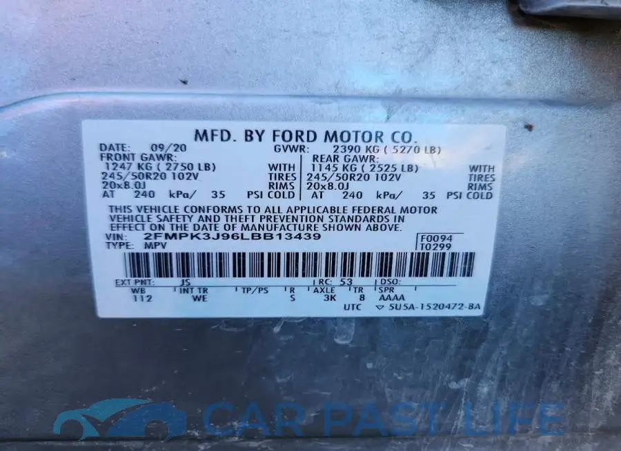 2FMPK3J96LBB13439# 13