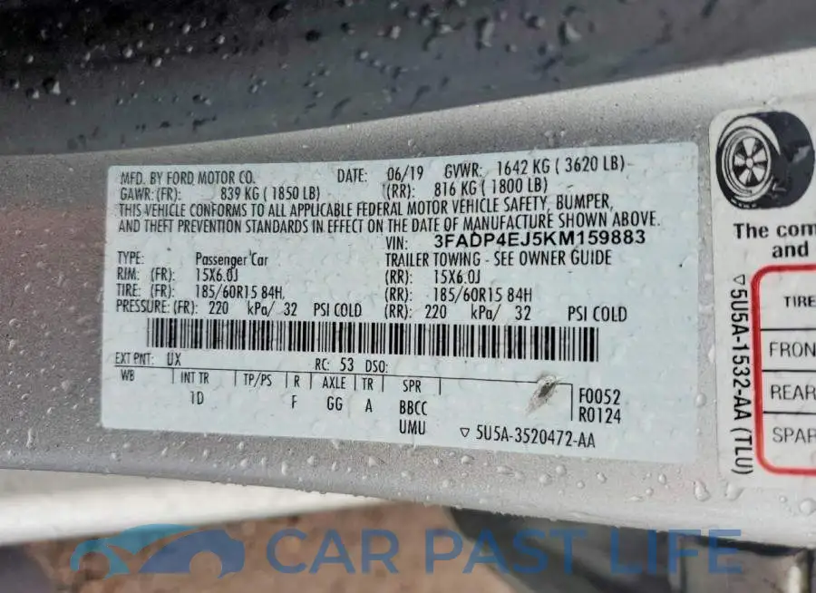 3FADP4EJ5KM159883# 13