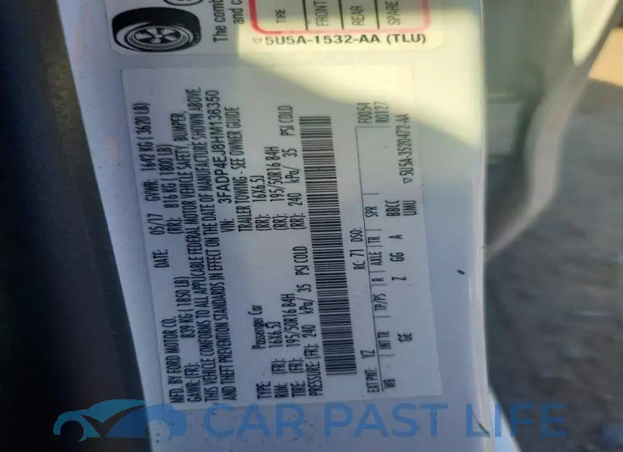 3FADP4EJ8HM136350# 12