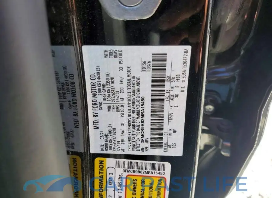 3FMCR9B62MRA15450# 13