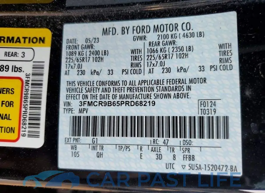 3FMCR9B65PRD68219# 13