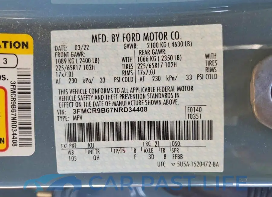 3FMCR9B67NRD34408# 13