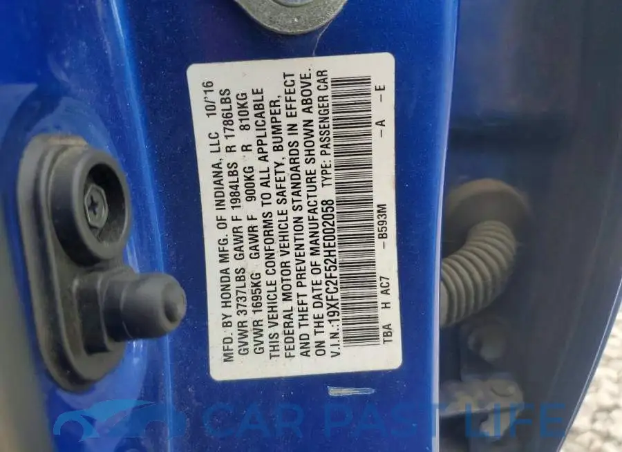 19XFC2F52HE002058# 12