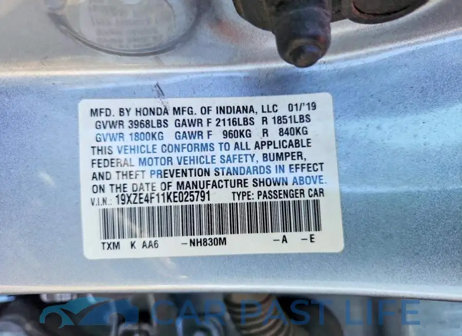 19XZE4F11KE025791# 12