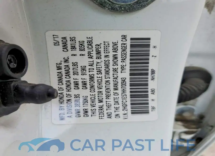 2HGFC1E57HH700943# 13