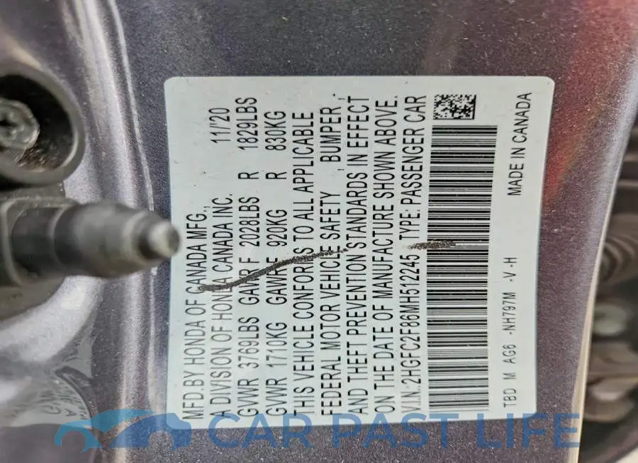 2HGFC2F86MH512245# 12
