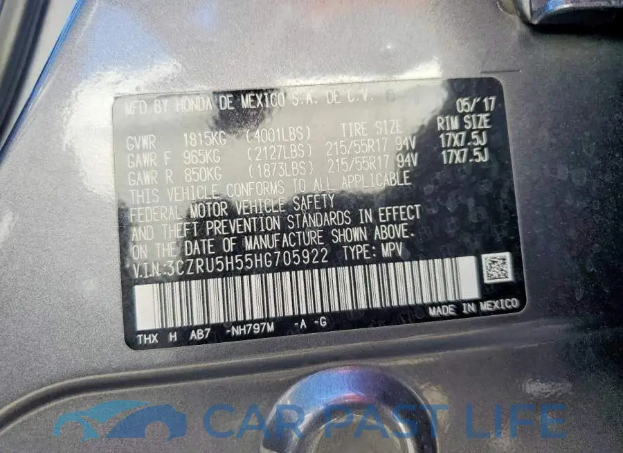 3CZRU5H55HG705922# 13