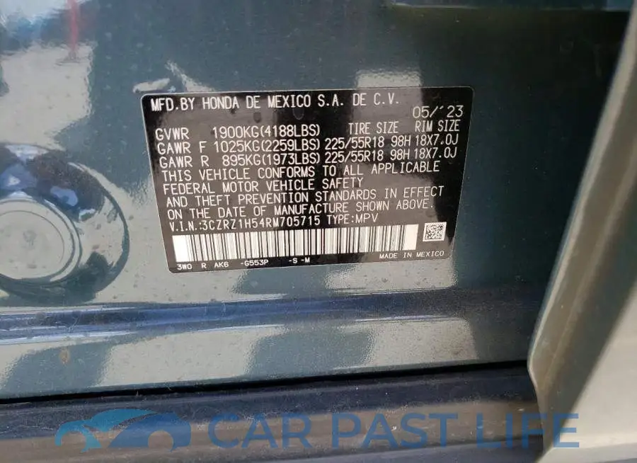 3CZRZ1H54RM705715# 12