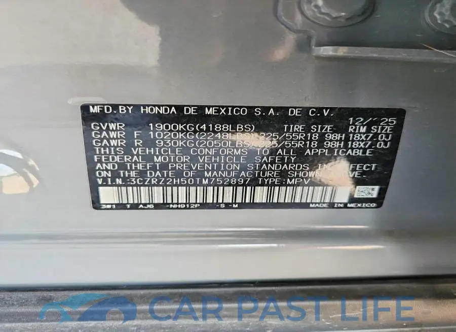 3CZRZ2H50TM752897# 13