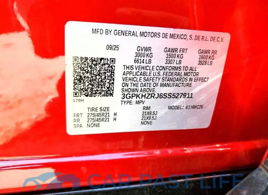 3GPKHZRJ6SS527911# 13